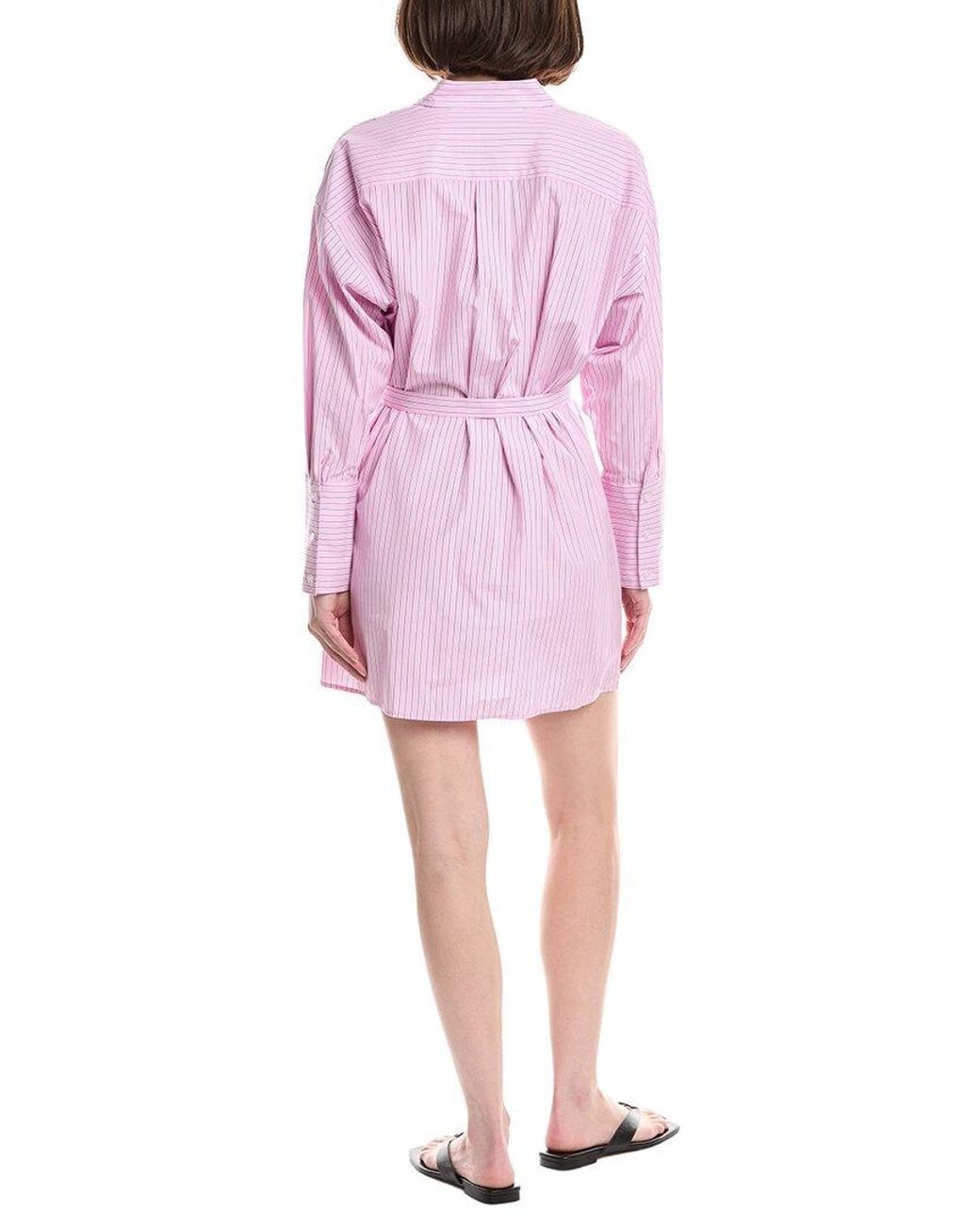 Kenneth Cole Pink Drop Shoulder Short Shirtdress