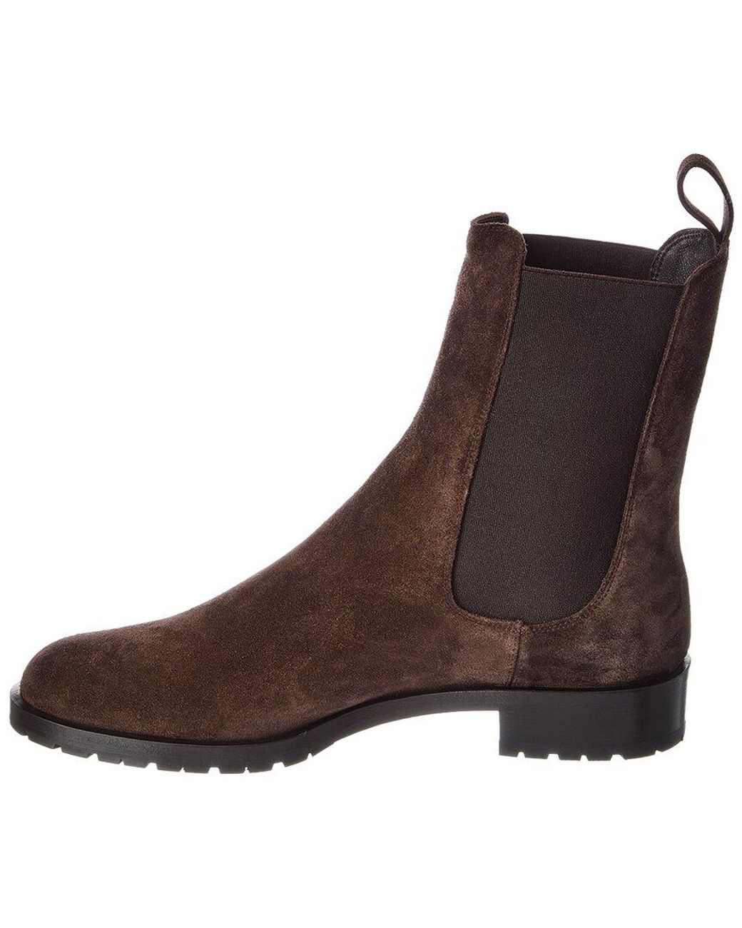 Ferragamo Brown Suede Chelsea Boot