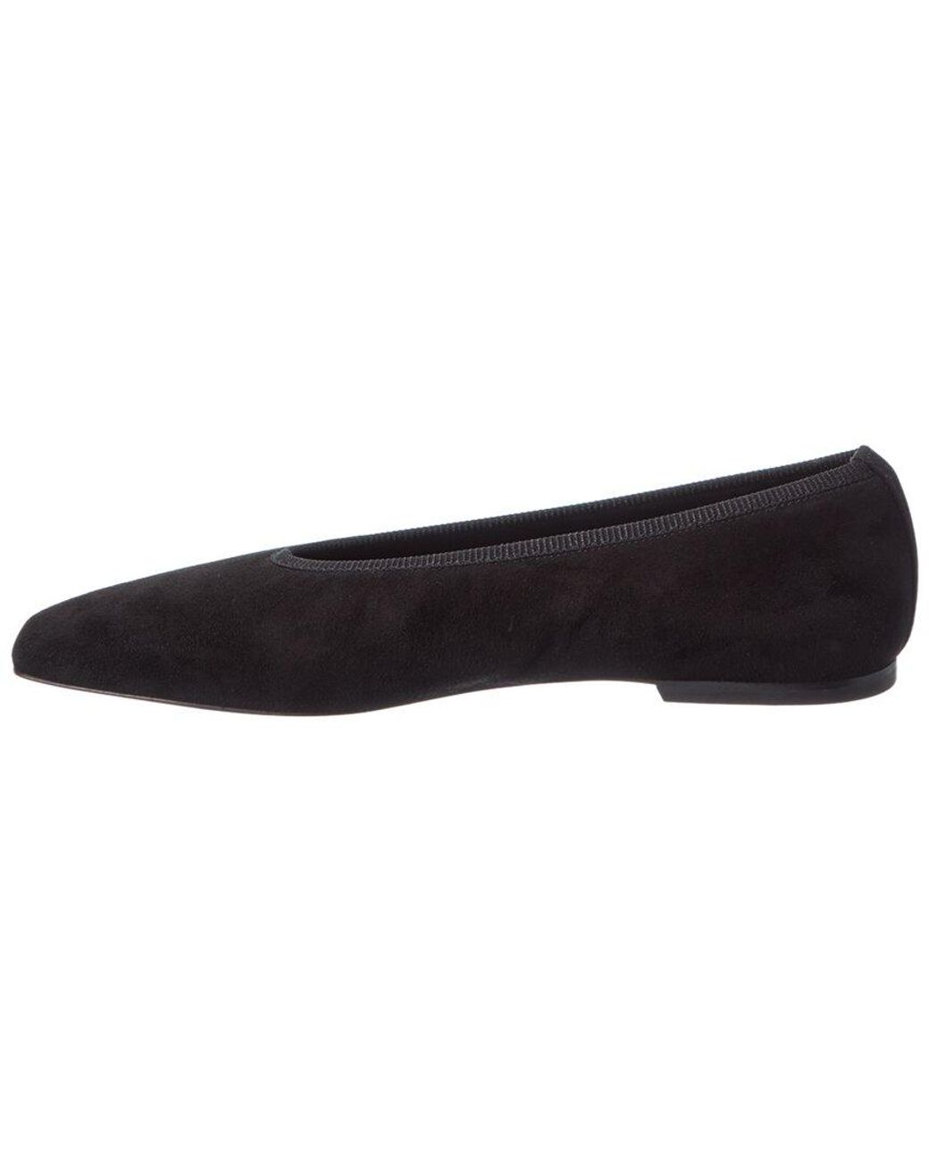 Totême  Black Mini Suede Ballerina Flat