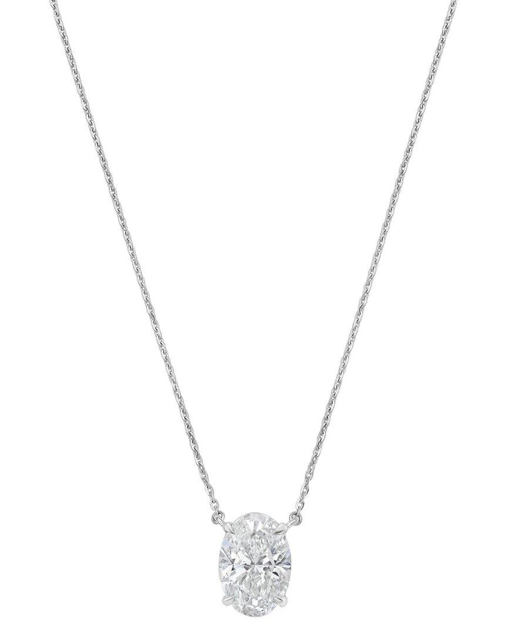 Diana M Metallic Diana M. 14K 1.00 Ct. Tw. Lab-Grown Diamond Pendant Necklace