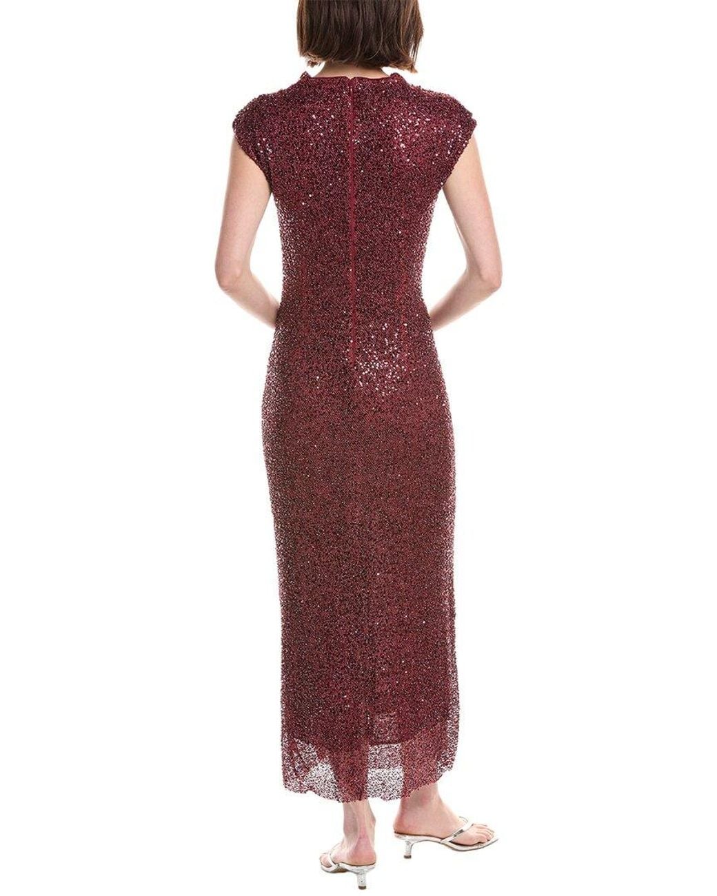Jonathan Simkhai Red Zaria Cowl Neck Maxi Dress