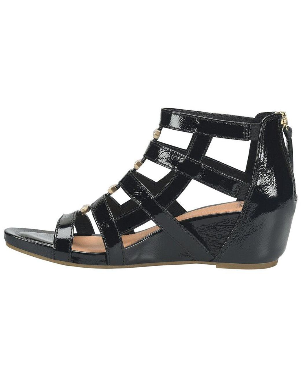 Söfft Black Rio Patent Sandal