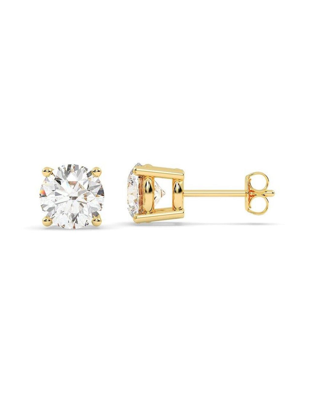 Lab Grown Diamonds Metallic 14K 6.00 Ct. Tw. Lab-Grown Diamond Earrings