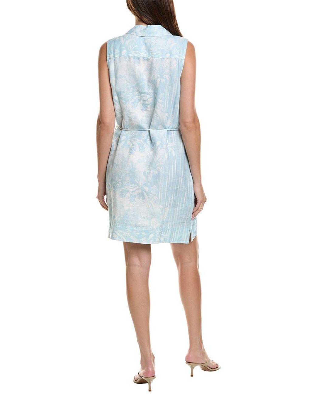 Tommy Bahama Blue Hawaiian Nightfall Linen Shift Dress