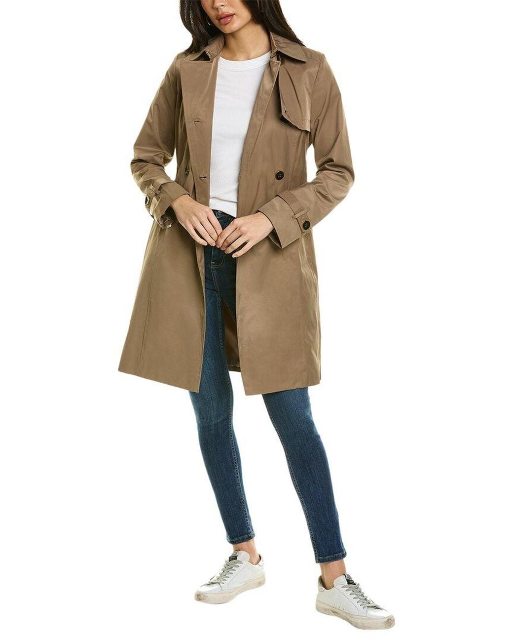 Cole Haan Belted Trench Coat in Natural Lyst