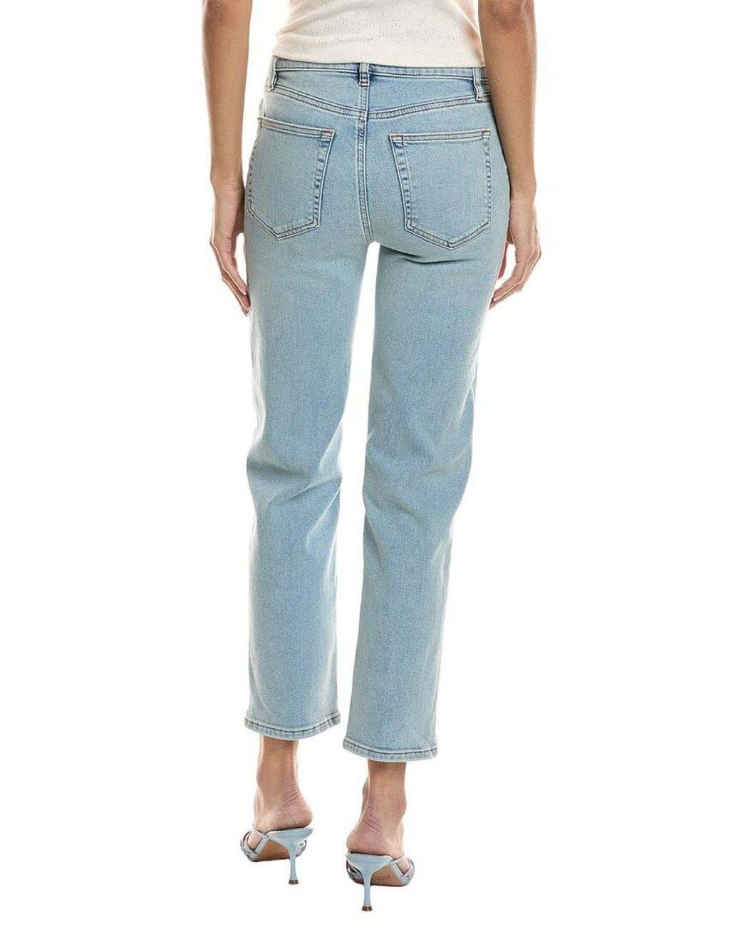 FRAME Blue Le Sleek Tribute Straight Jean