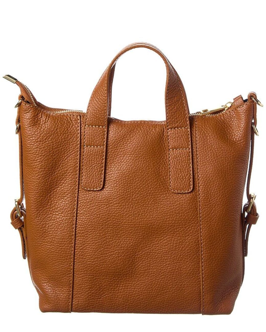 Italian Leather Brown Top Handle Bag