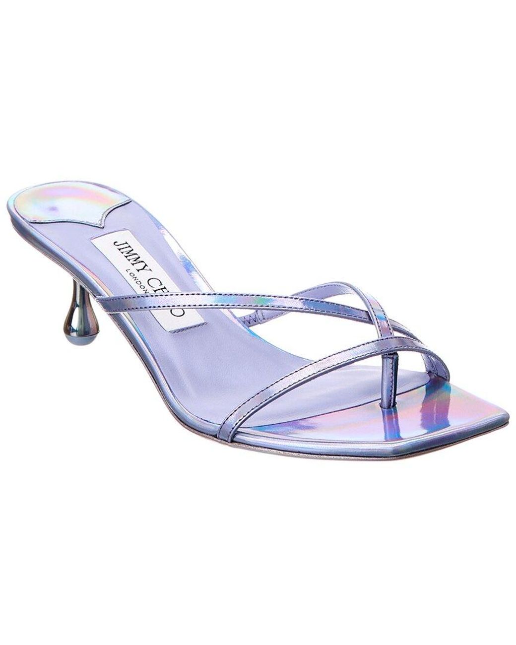 Jimmy Choo Blue Etana Mule 50 Leather Sandal