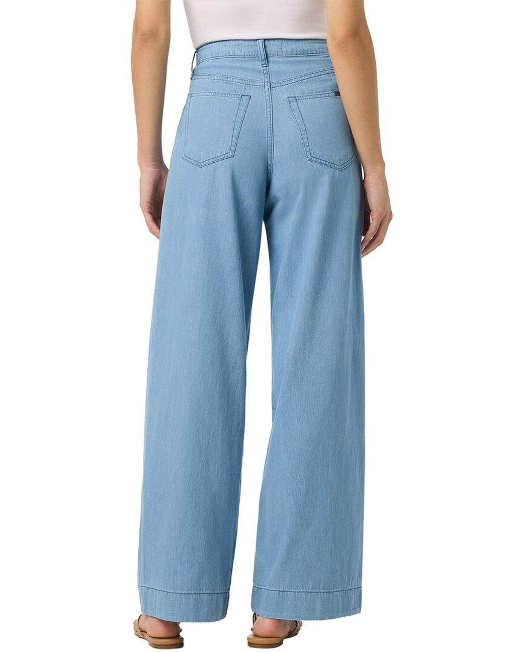 Joe's Jeans Blue Wide Leg Pleated Trouser Emilia Jean