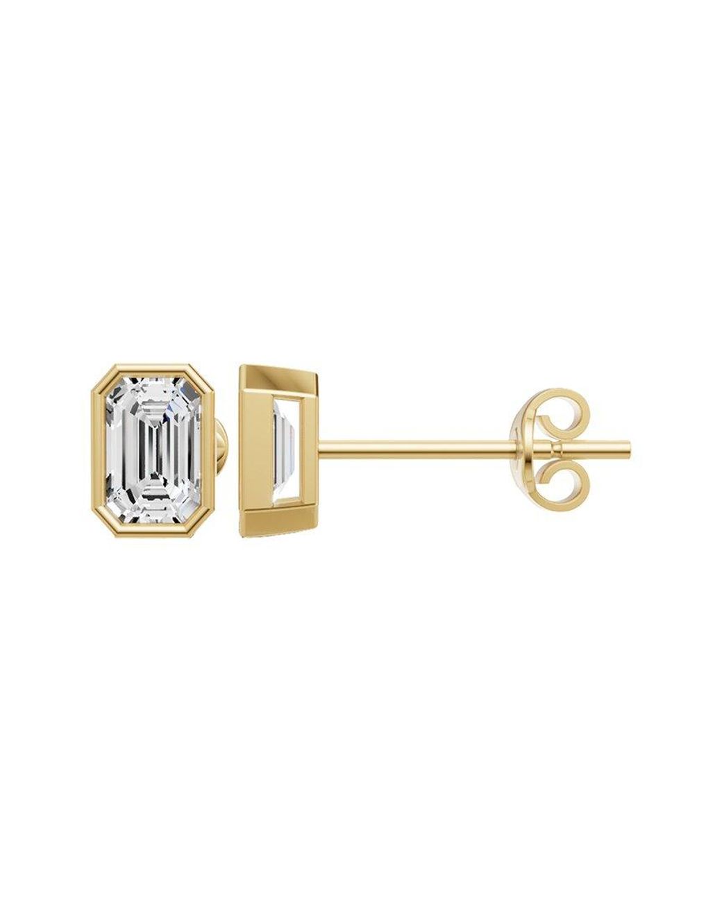 Lab Grown Diamonds Metallic 14K 0.50 Ct. Tw. Lab-Grown Diamond Earrings