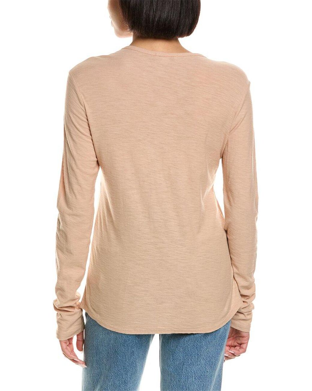 James Perse Natural Crew Neck Long Sleeve T-shirt
