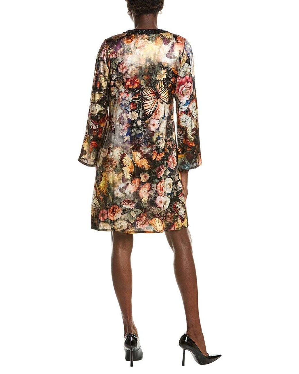 Johnny Was Natural Judith Silk-Blend Midi Dress