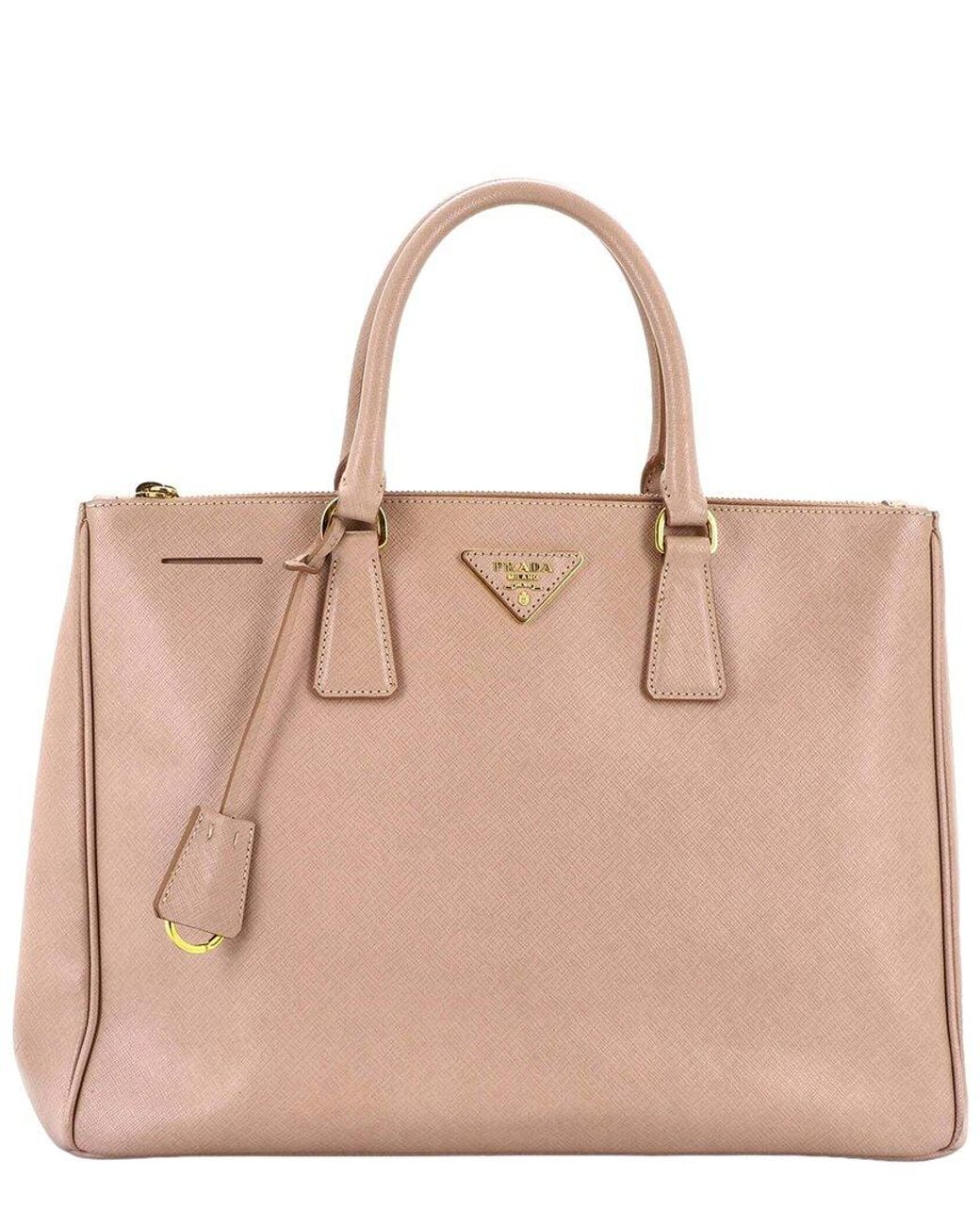 Prada Natural Double Zip Lux Tote Saffiano Large (Authentic Pre-Loved)