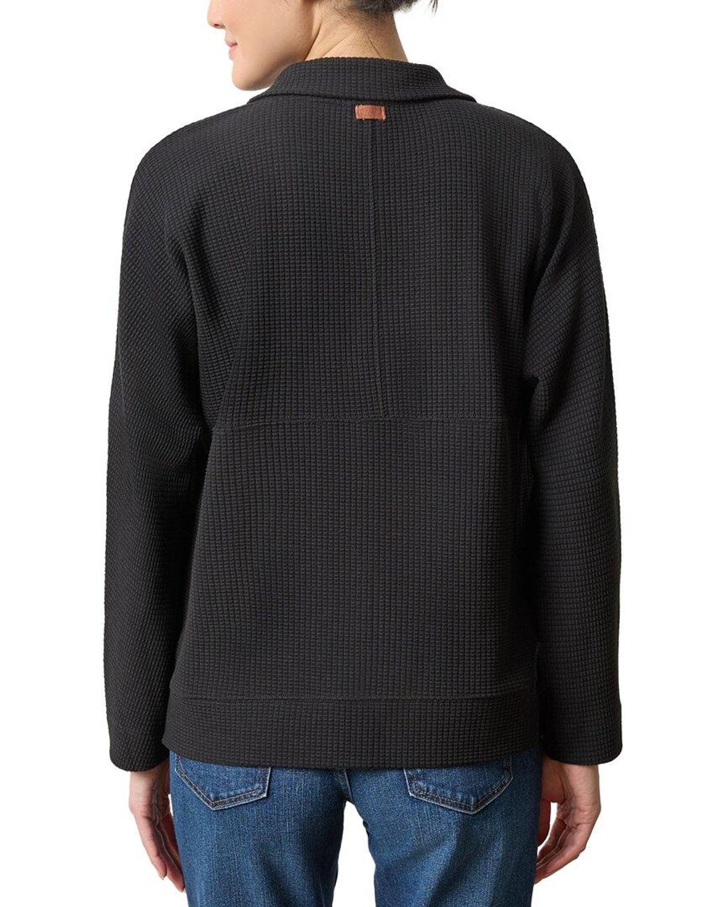 Lilla P Black Dolman Half Zip Pullover