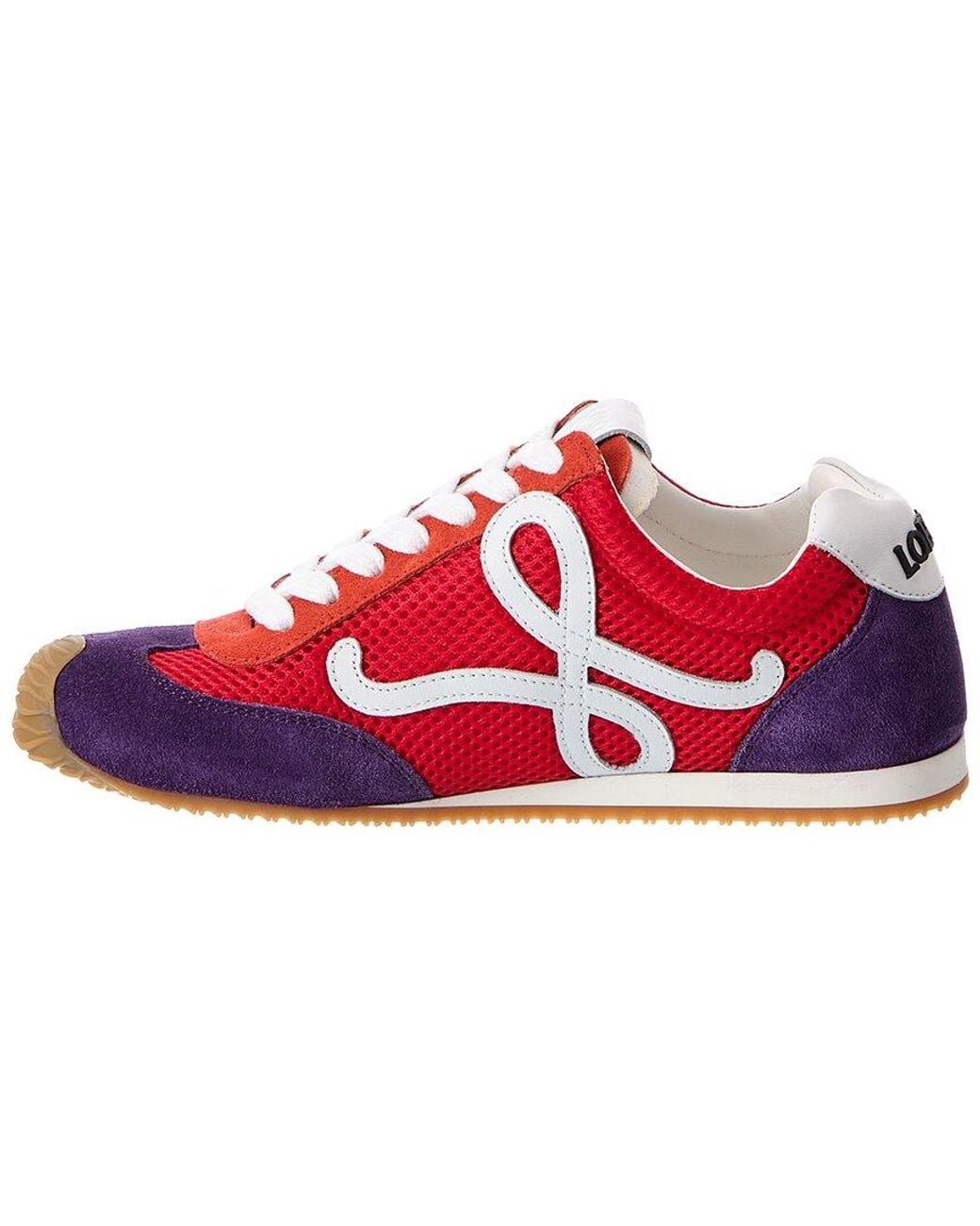 Loewe Red Ballet Runner 2.0 Suede & Mesh Sneaker