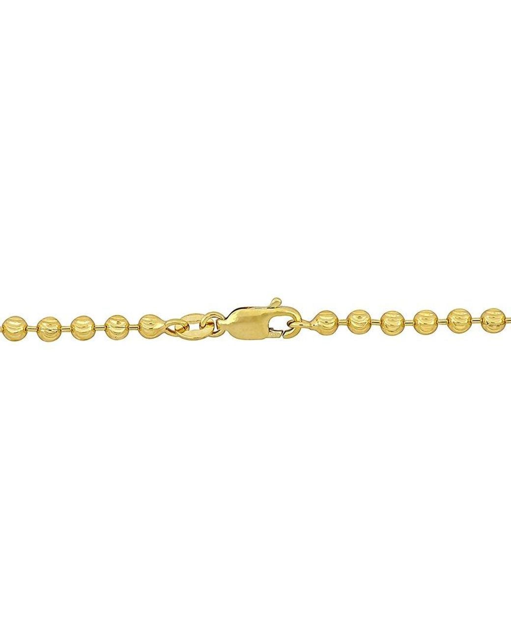 Italian Gold Metallic 10k Ball Chain Necklace