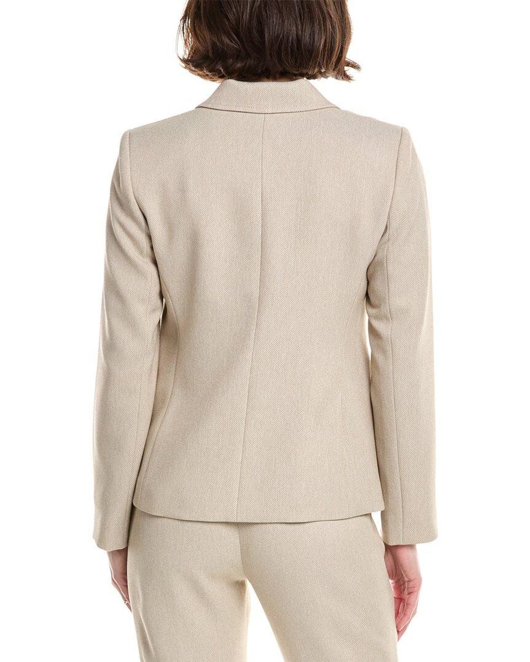 Tahari Natural Petite Twill Blazer