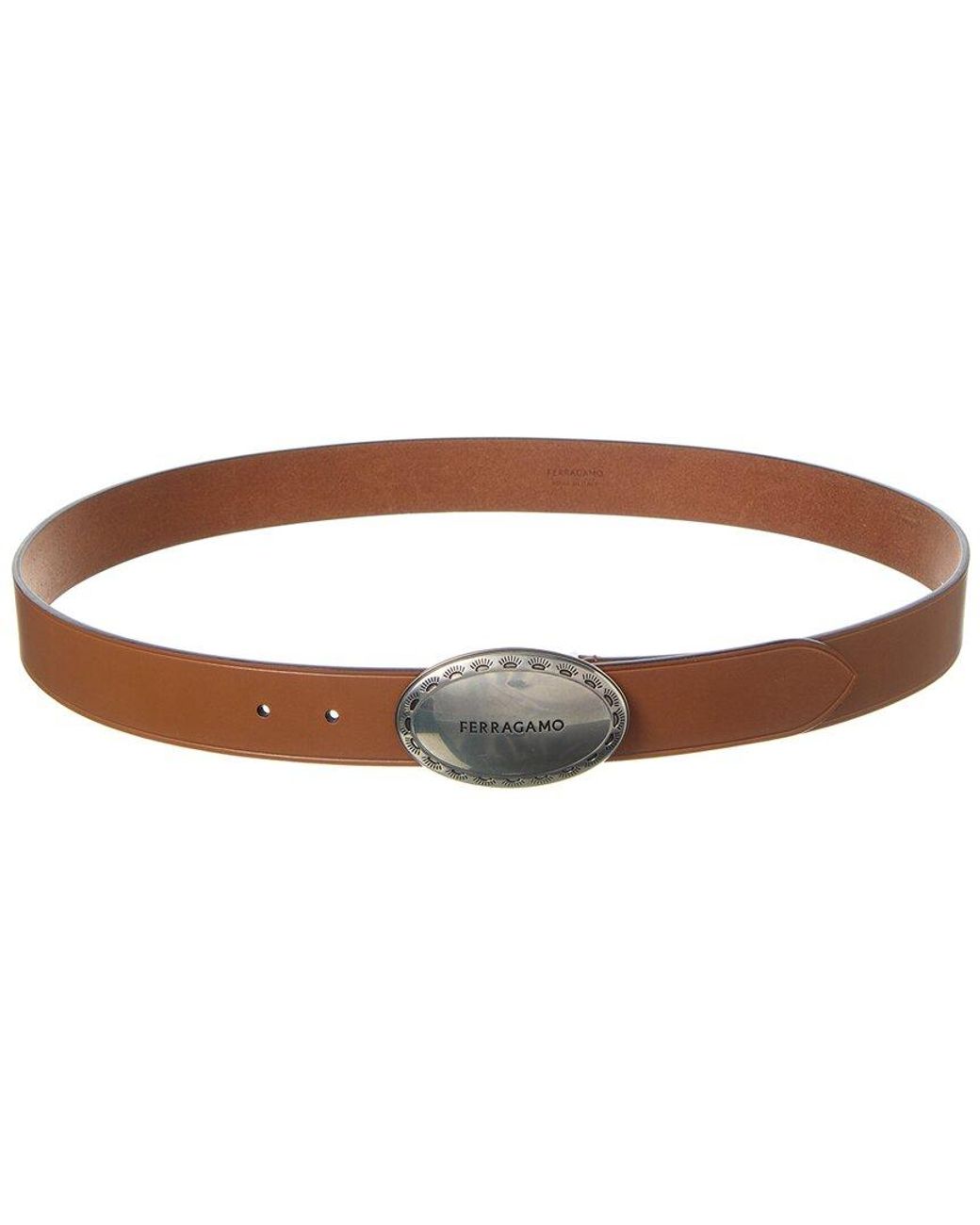 Ferragamo Brown Calf Leather Bos Taurus Regular Belt main image 0