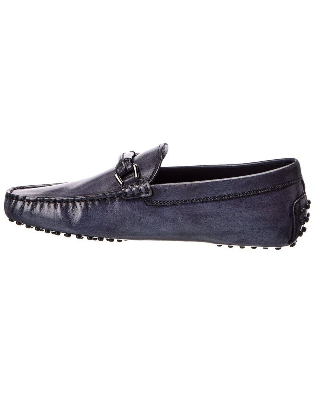 Tod's Blue Leather Driver for men