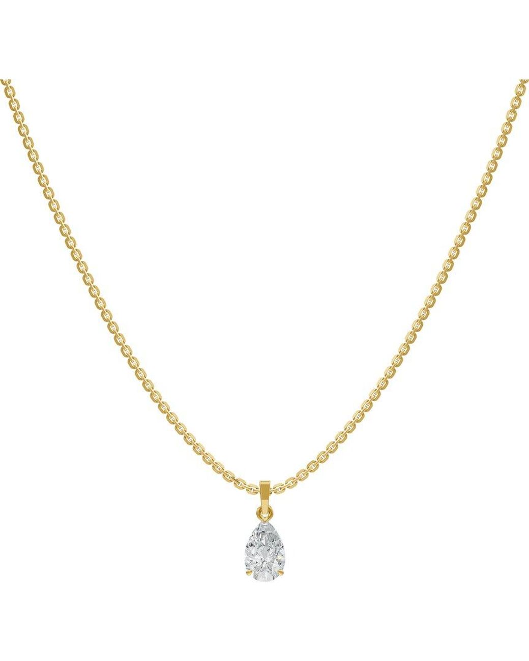 Lab Grown Diamonds Metallic 18K Over 1.00 Ct. Tw. Lab-Grown Diamond Necklace