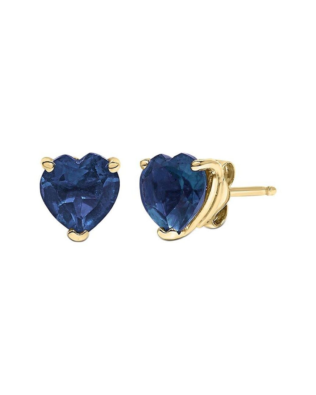 Haus of Brilliance Blue Colorful Gemstones 14K 0.90 Ct. Tw. Sapphire Stud Earrings