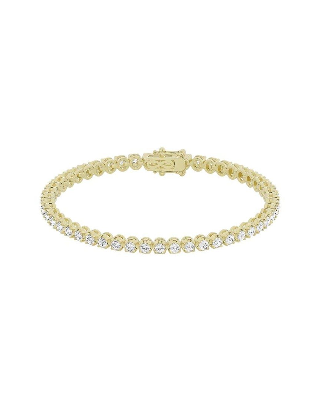 Lab Grown Diamonds Metallic 14K 3.00 Ct. Tw. Lab Grown Diamond Tennis Bracelet
