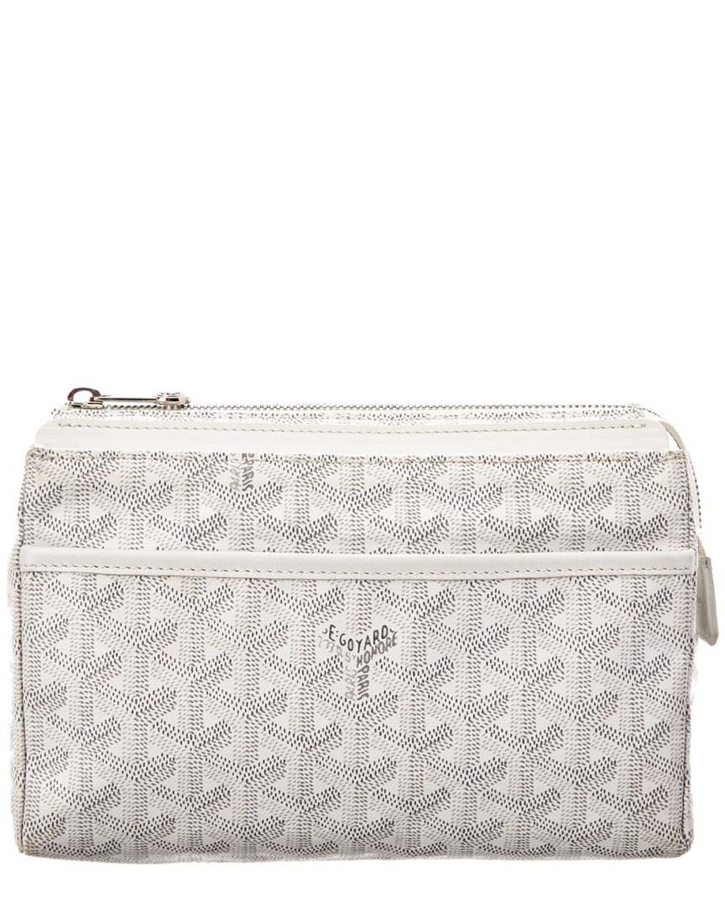 Goyard White Ine Canvas Miroir Pm Cosmetic Pouch