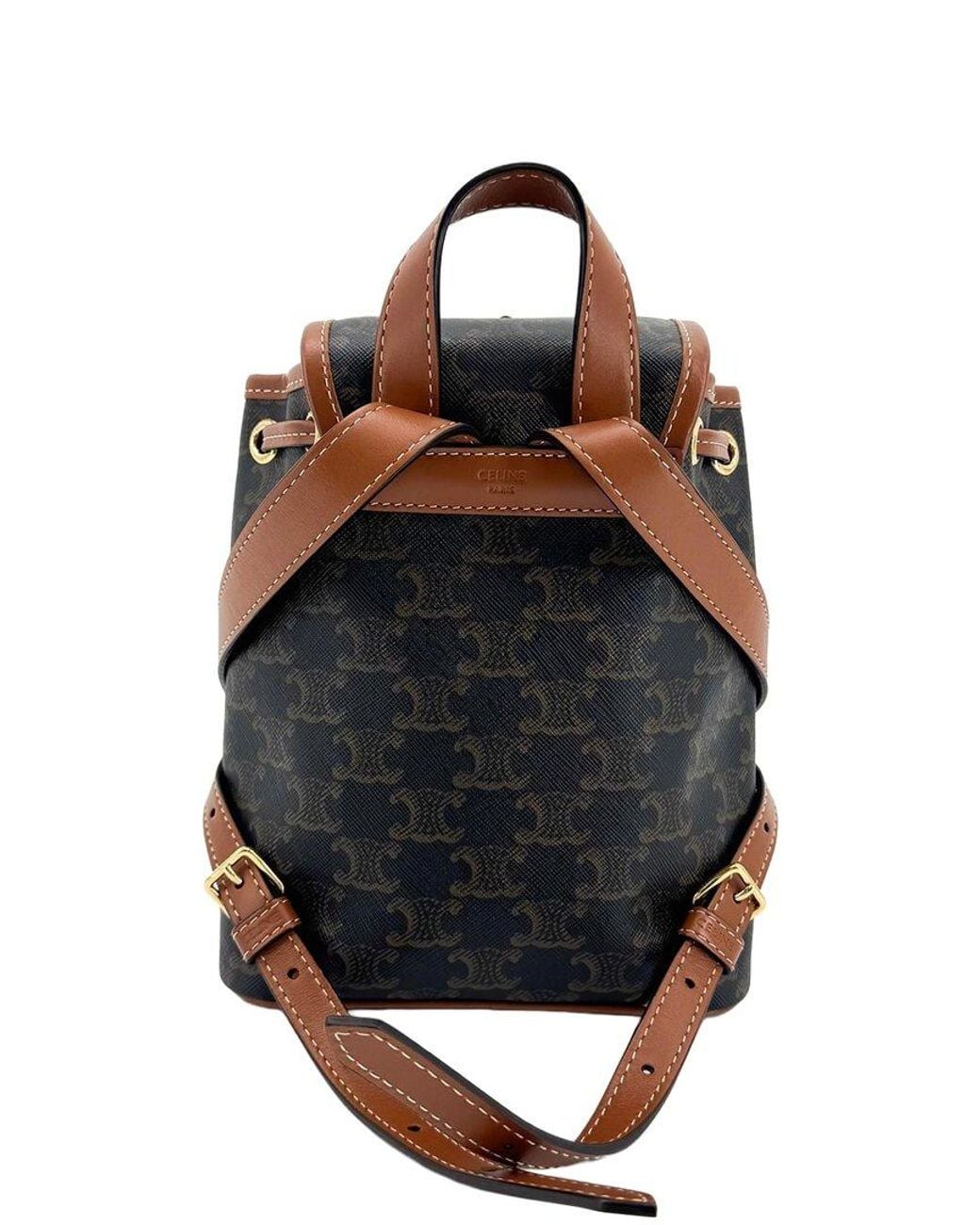 Céline Black Triomphe Canvas Mini Backpack (Authentic Pre-Loved)