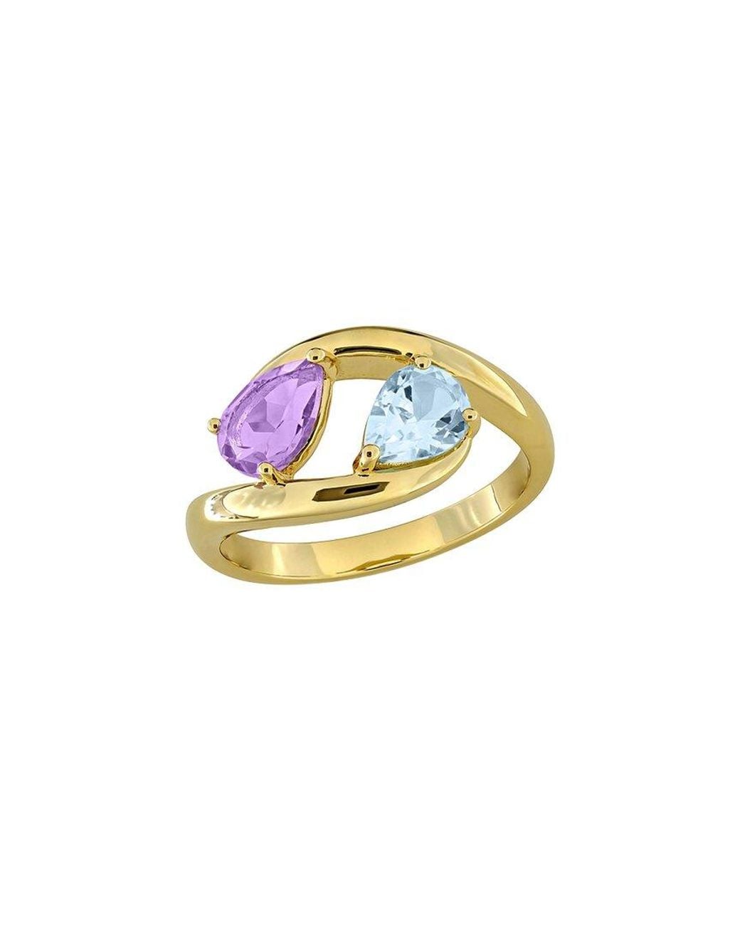 Rina Limor Blue Plated 1.40 Ct. Tw. Gemstone Ring
