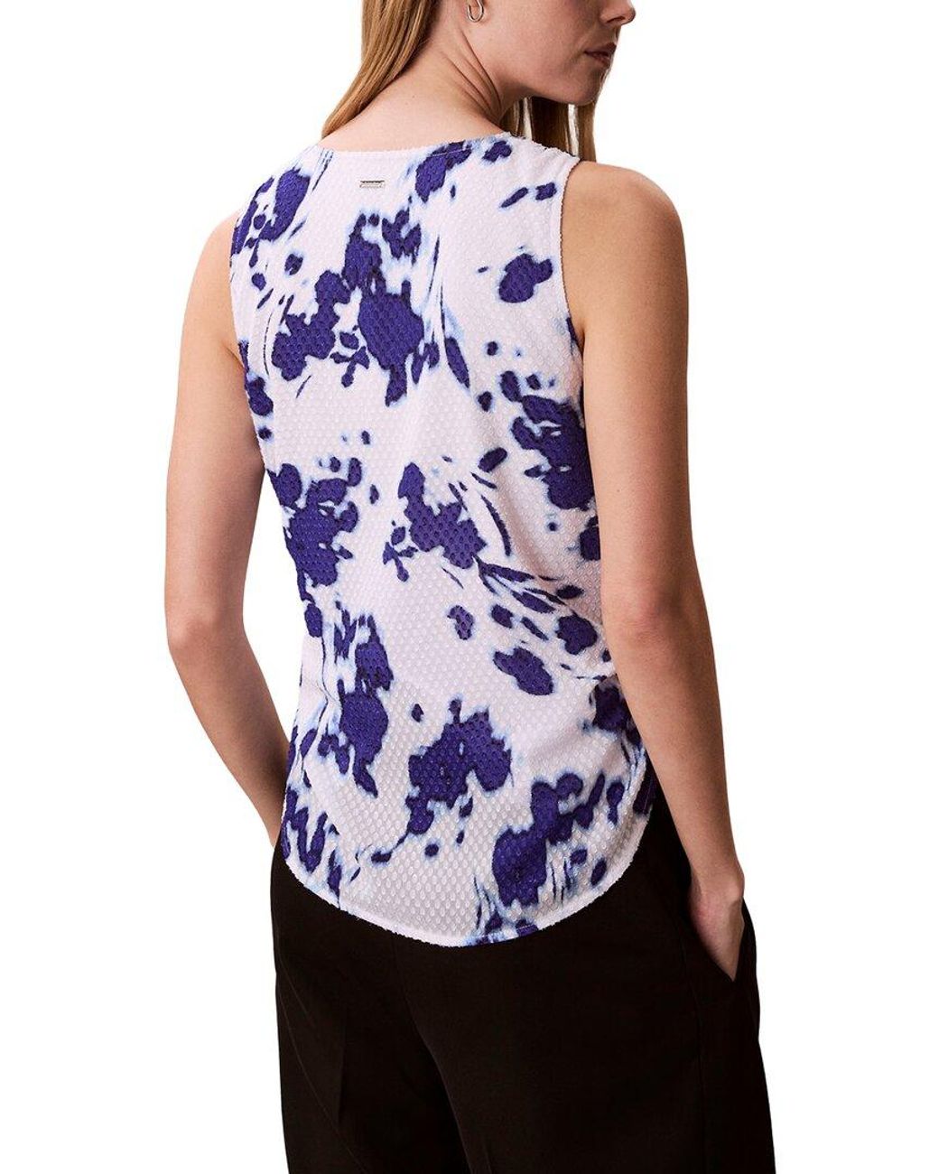 Calvin Klein Purple Textured Print Tank Top