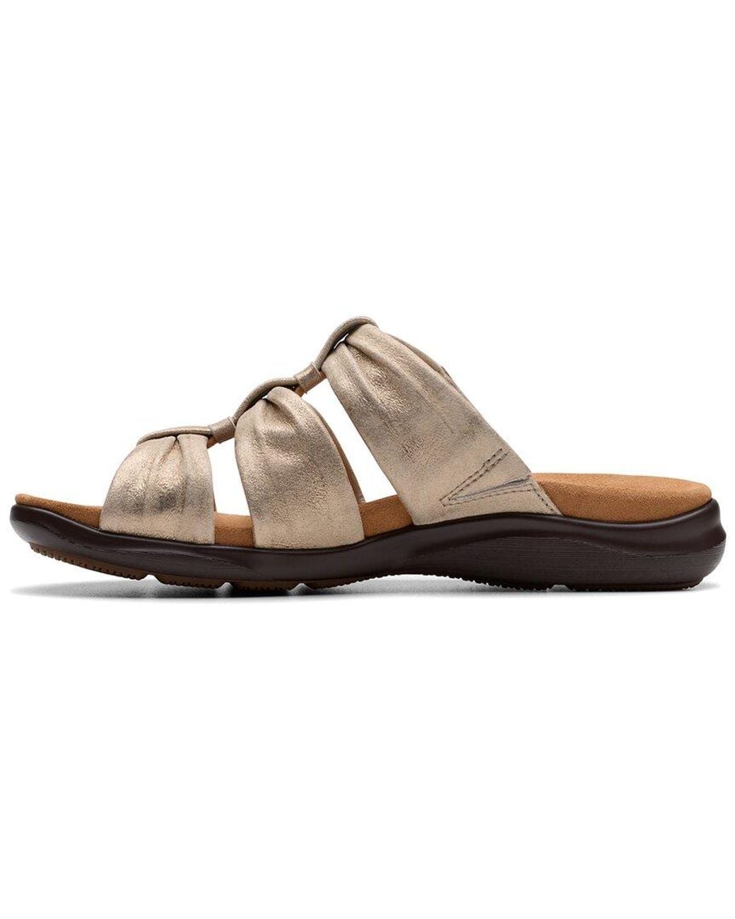Clarks Brown Kitly Slide Sandal