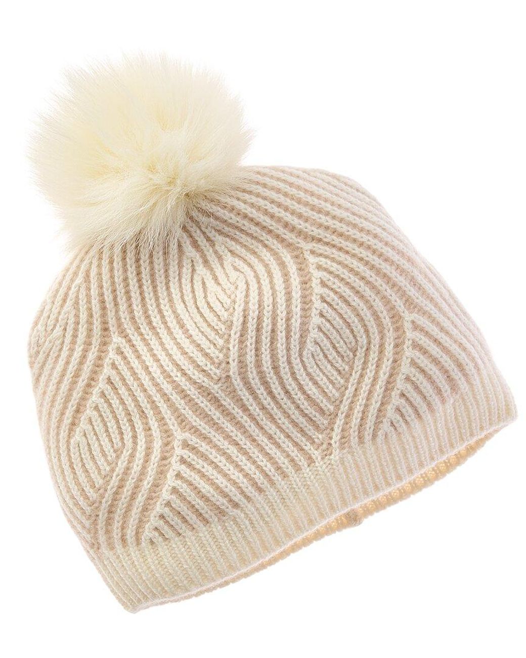 Sofiacashmere Natural Sofiacashmere Traveling Rib Cashmere Hat