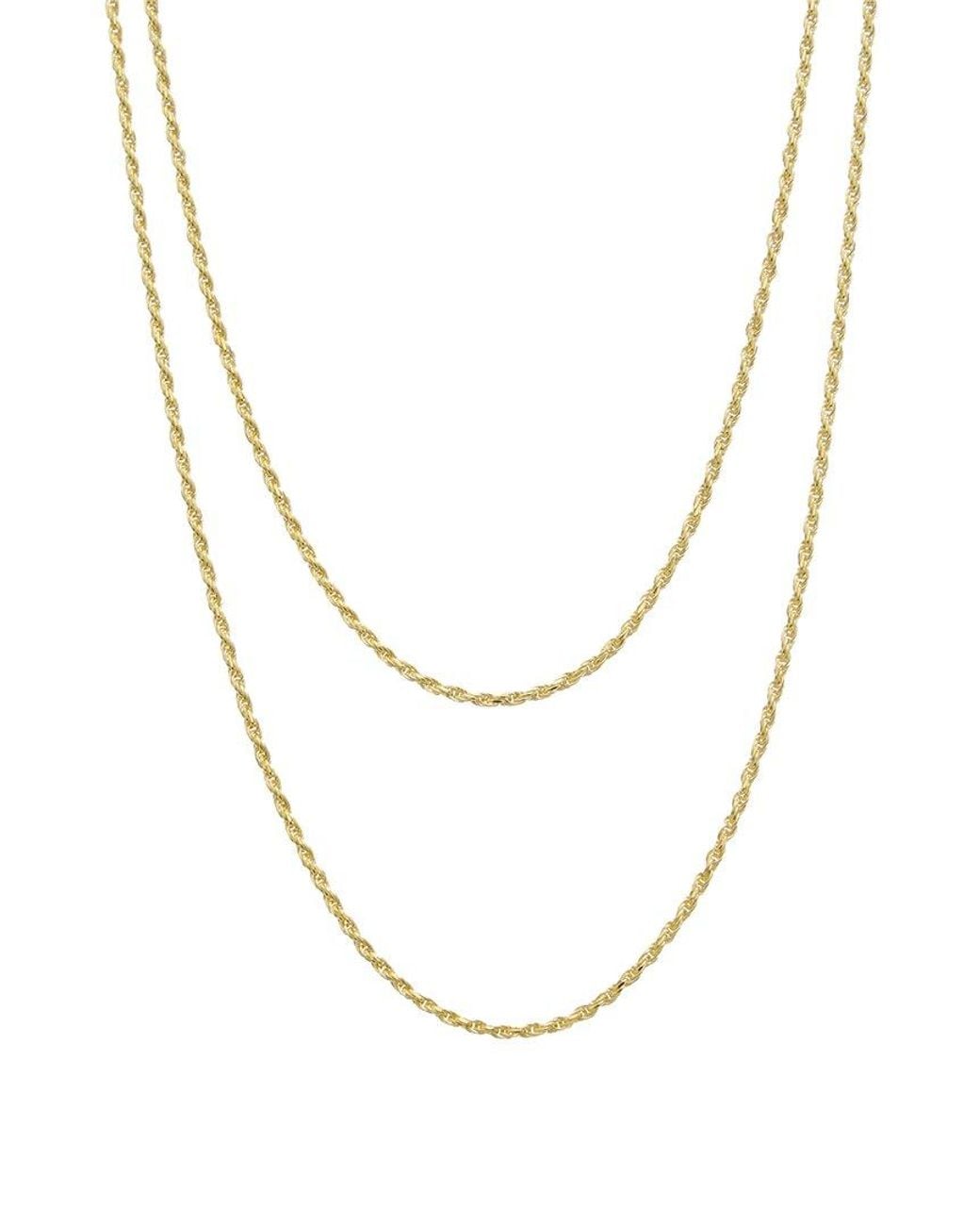 Italian Gold Over Silver Metallic 18K Plated Multi Strand Necklace