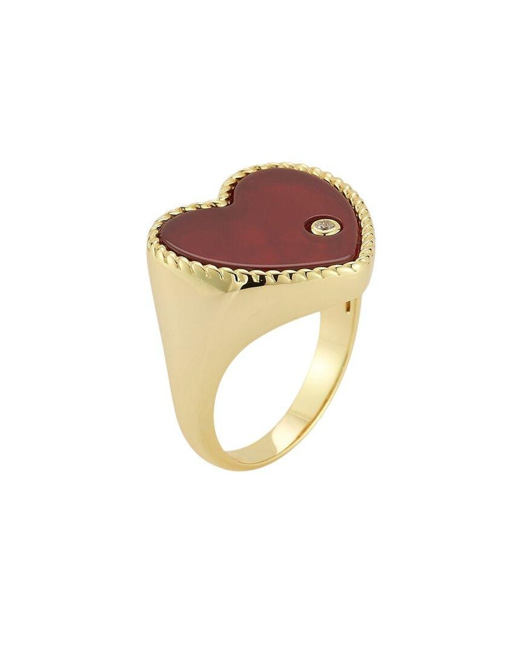 Glaze Jewelry Red 14K Over Cz Ring