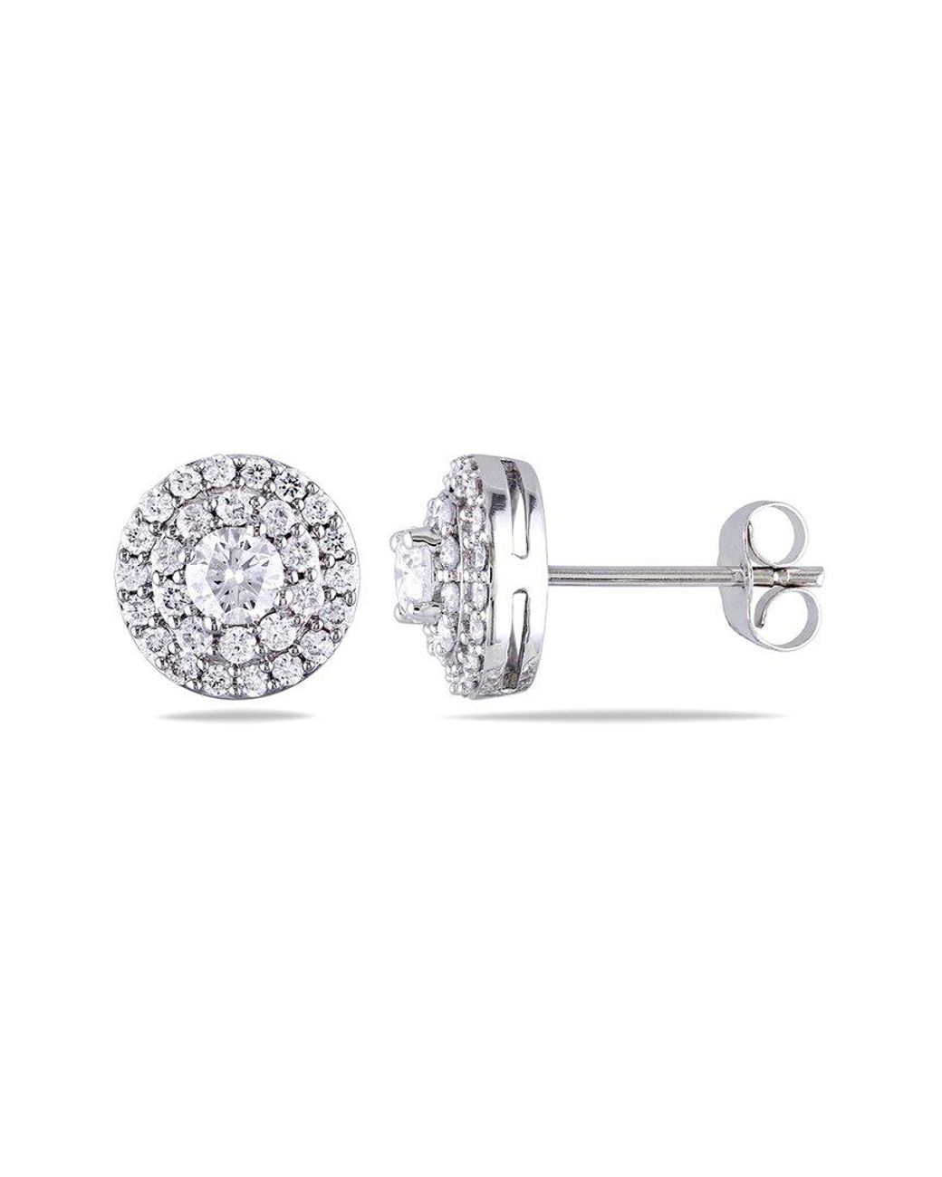 Rina Limor Metallic 14K 0.98 Ct. Tw. Diamond Halo Earrings