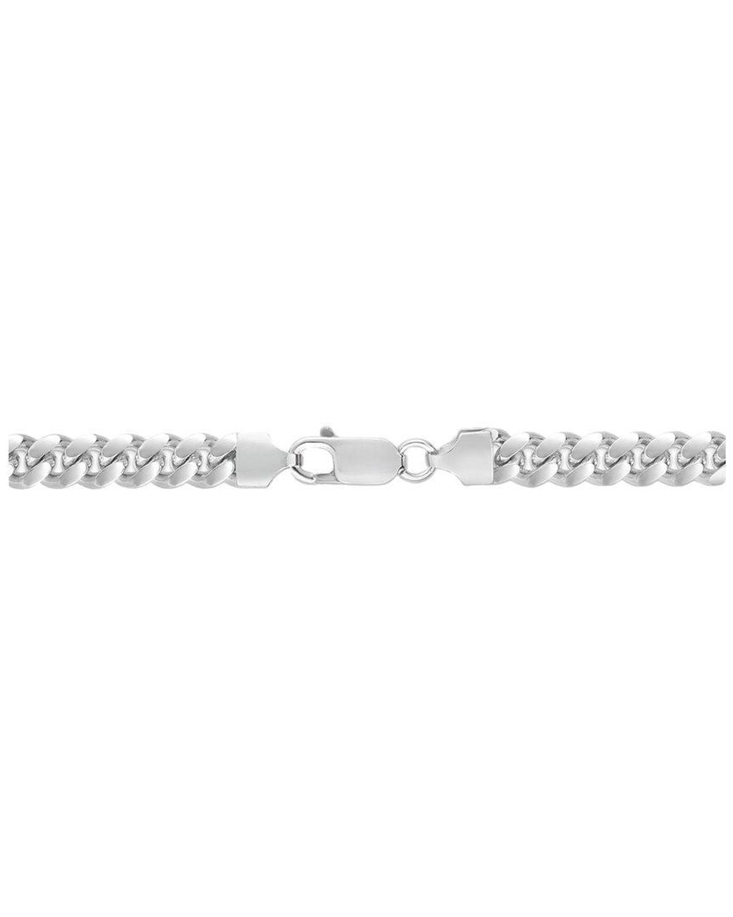 Italian Silver Metallic Miami Cuban Link Necklace for men
