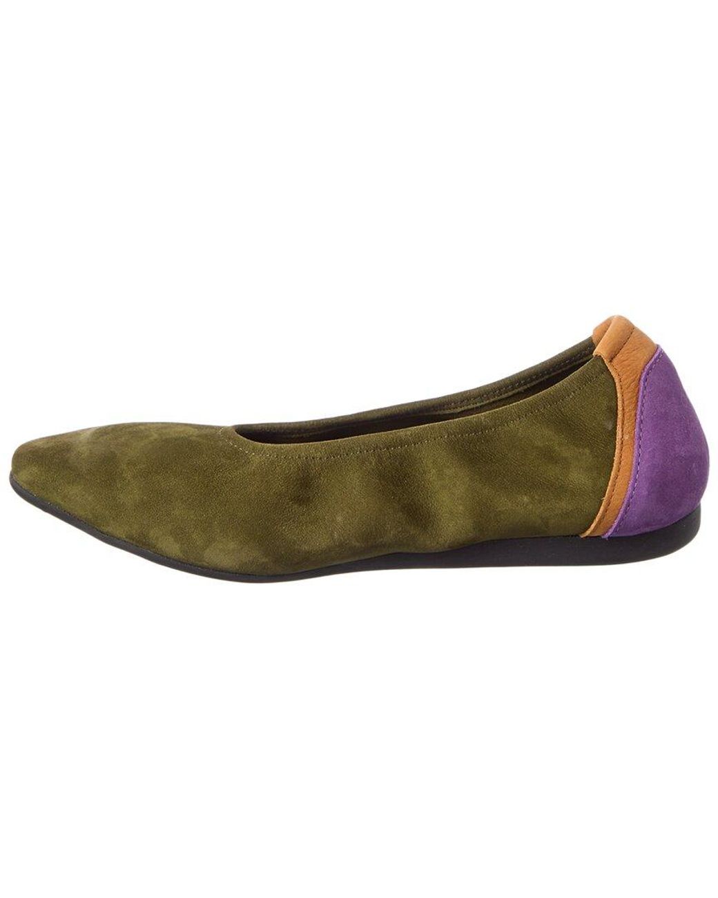 Arche Green Lambaa Suede Flat