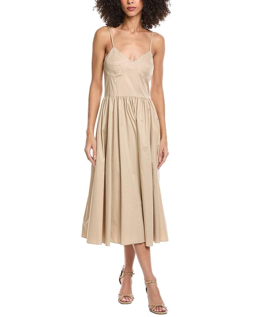 Sandro Natural Woven Midi Dress