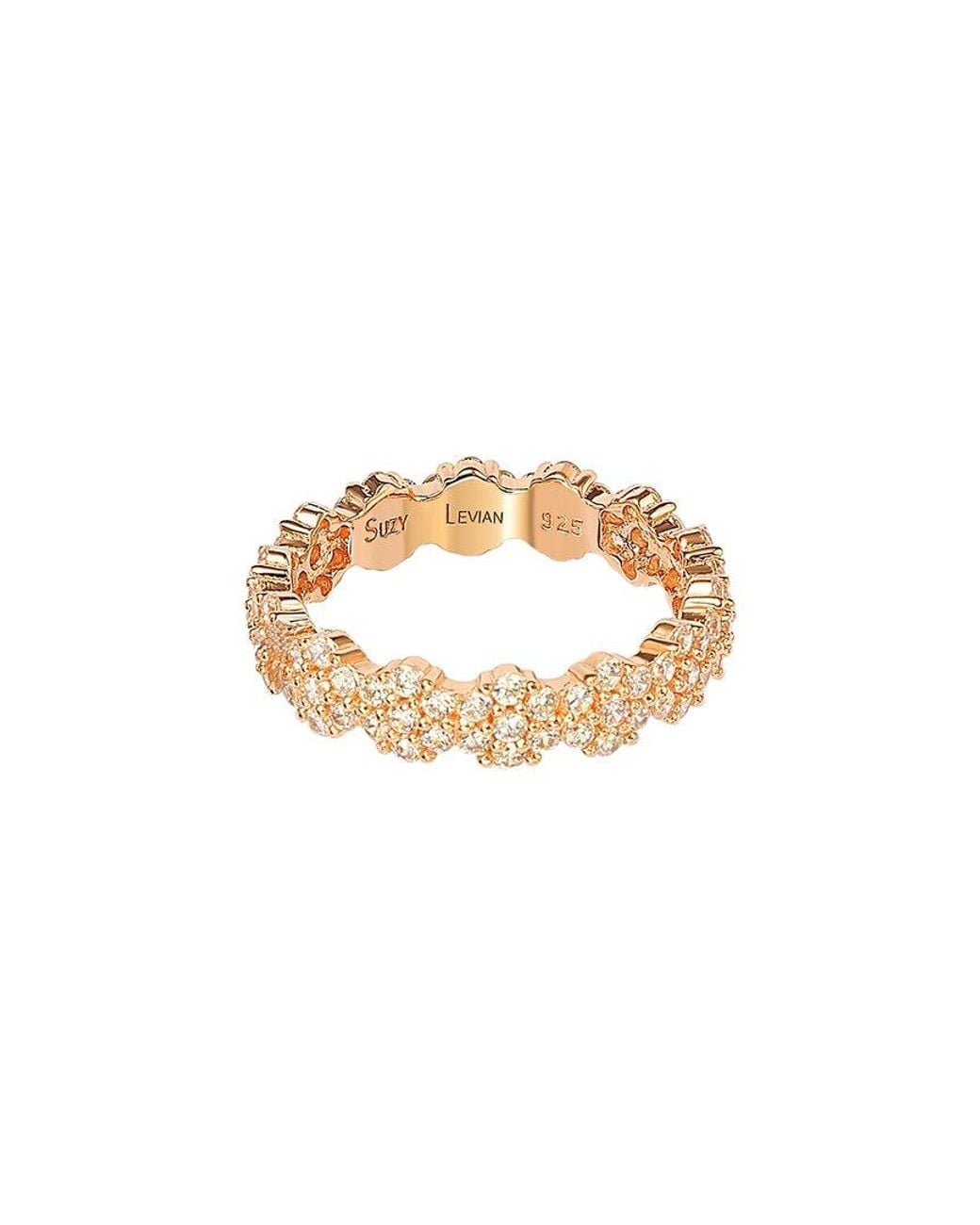 Suzy Levian CZ Jewelry White Suzy Levian Cz Stackable Ring