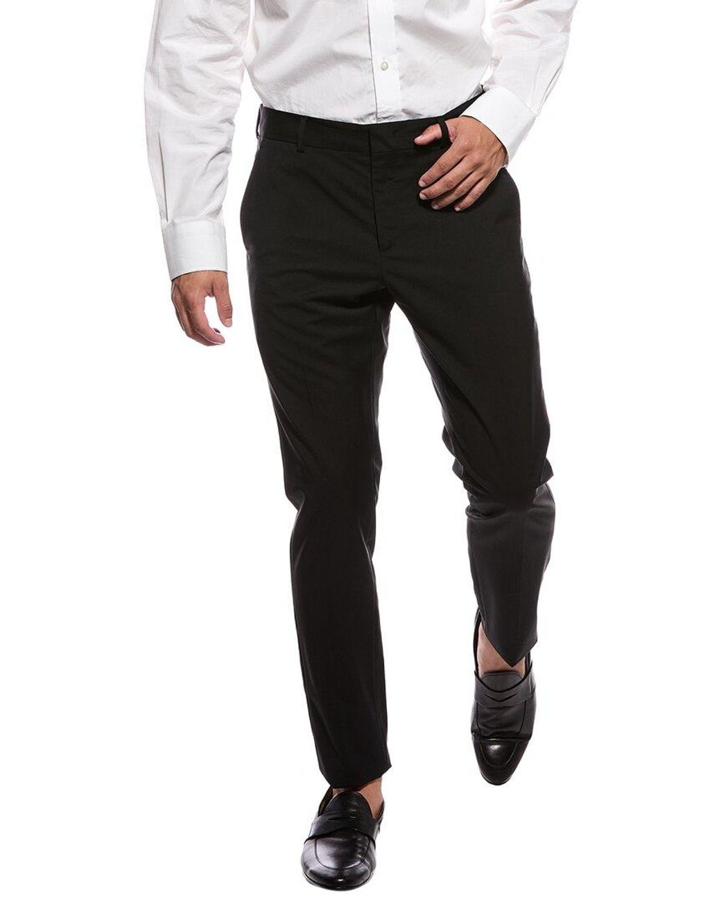 Valentino Black Wool & Mohair-Blend Trouser for men