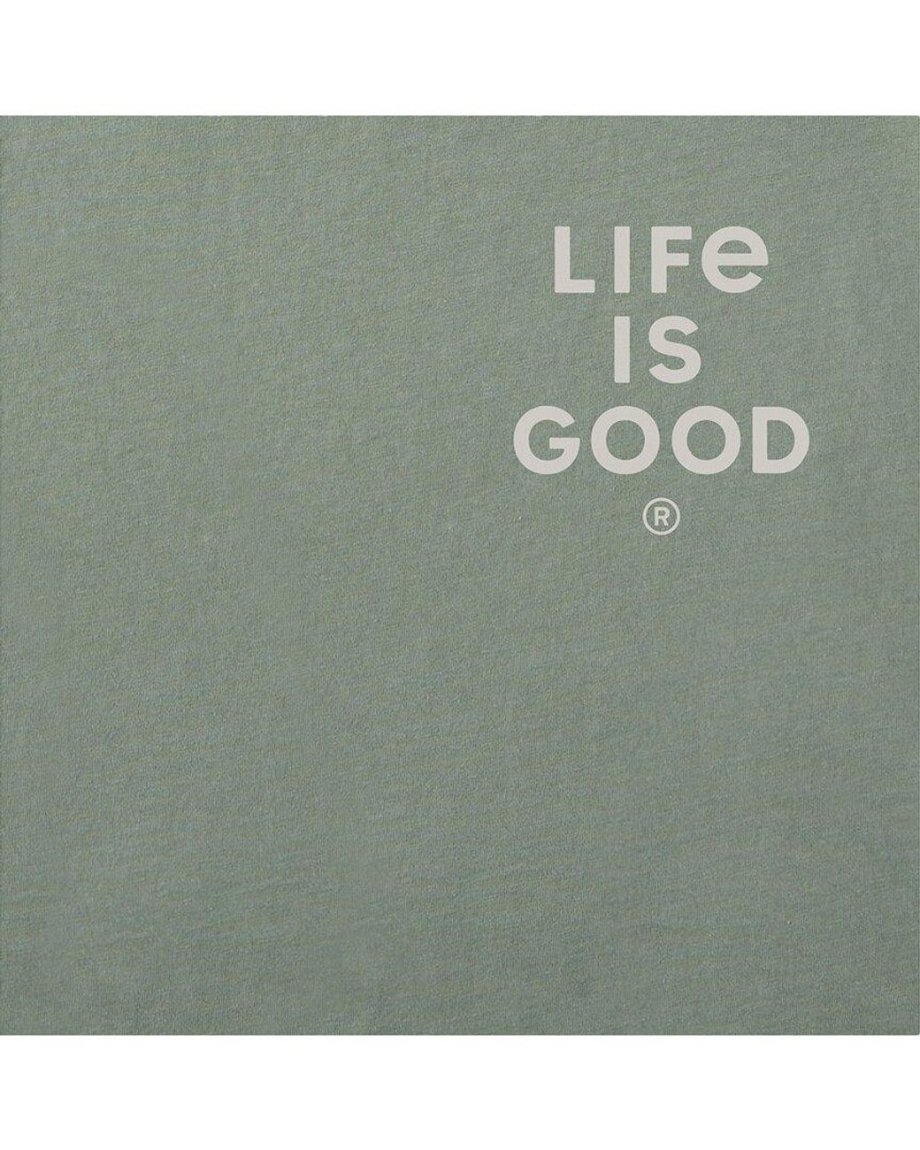 Life Is Good. Green Crusher Tee for men