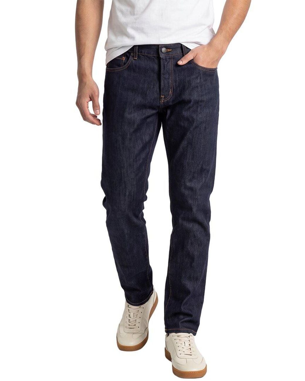 Canali Blue Dark Wash Straight Cut Jean for men