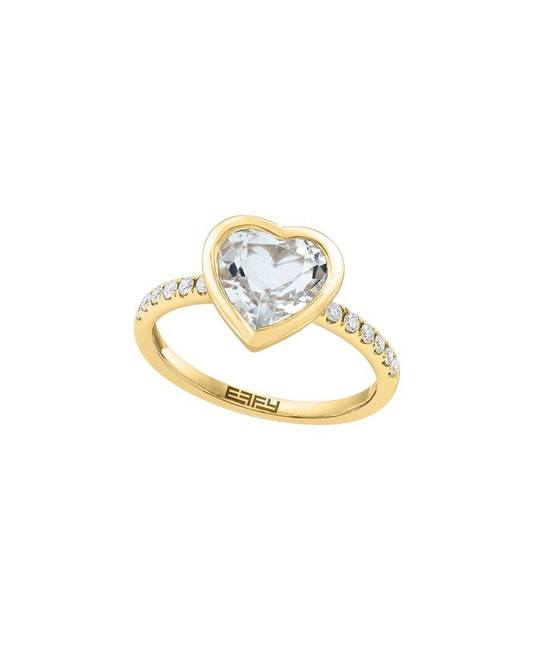 Effy Fine Jewelry Metallic 14K 2.37 Ct. Tw. Diamond & Topaz Ring