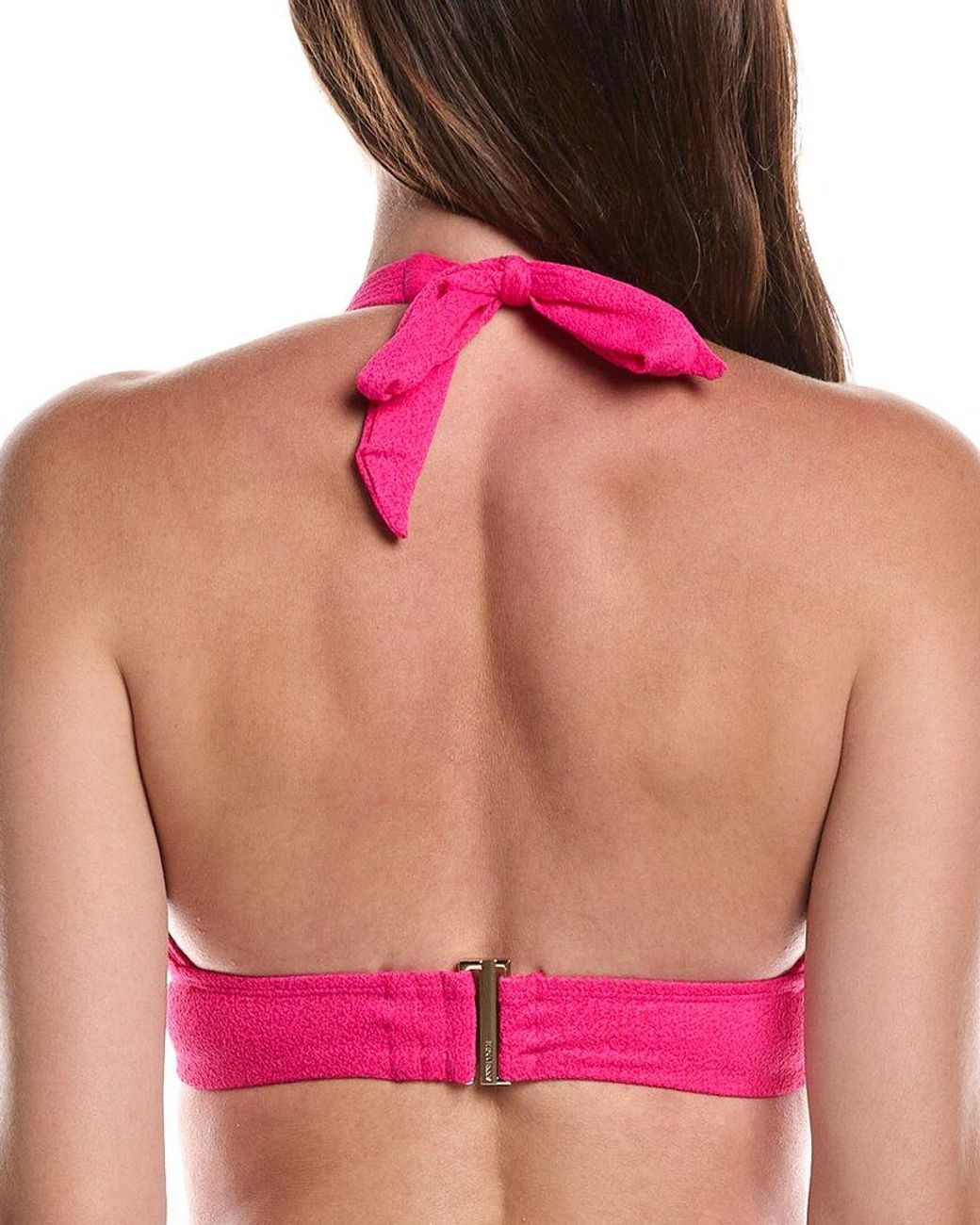 Anne Cole Pink Halter Tie Back Neck Top