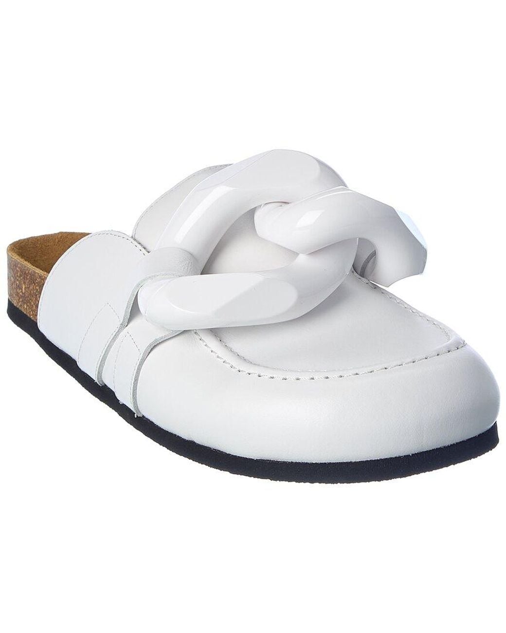 J.W. Anderson White Chain Leather Mule