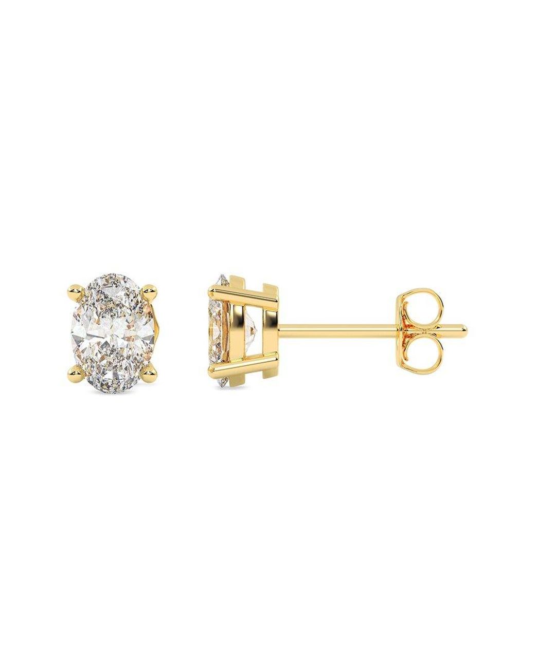 Lab Grown Diamonds Metallic 14K 1.00 Ct. Tw. Lab-Grown Diamond Earrings