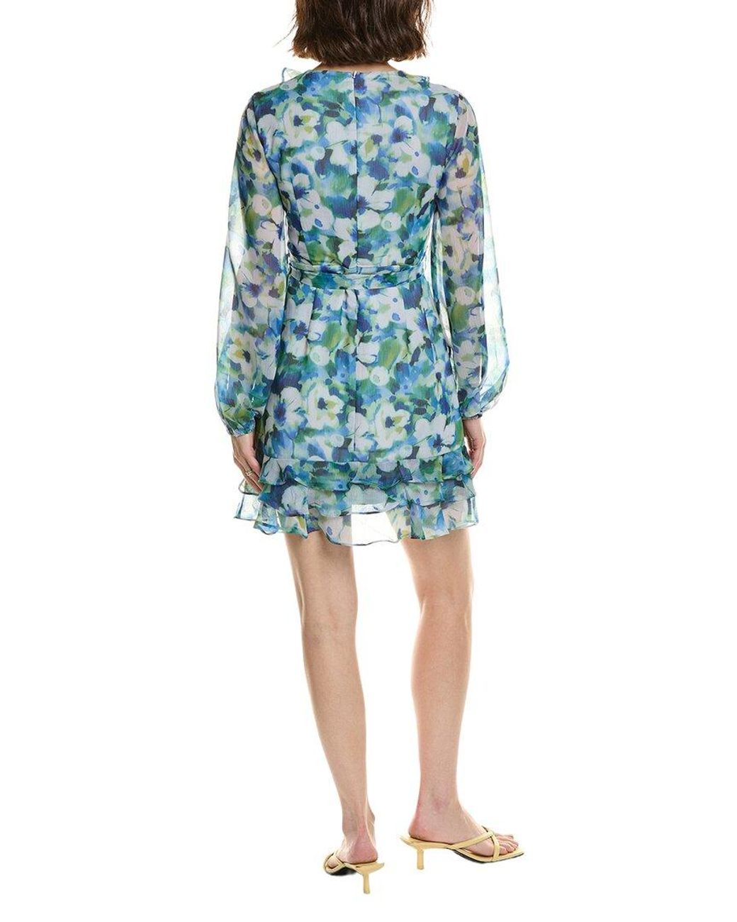 Bardot Blue Triple Frill Dress