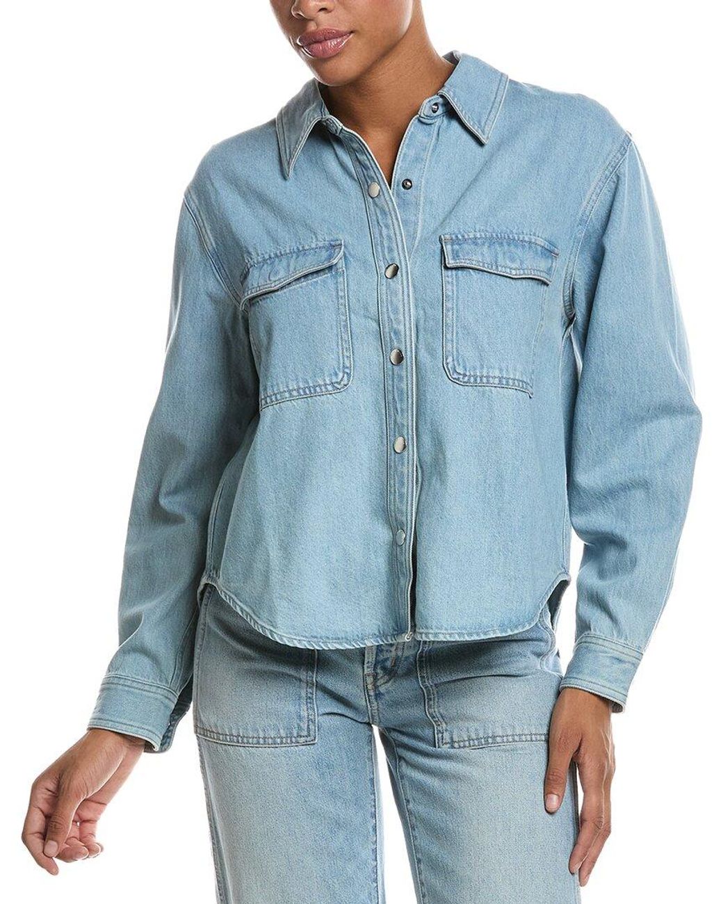 Madewell Blue Airy Denim Shirt Jacket