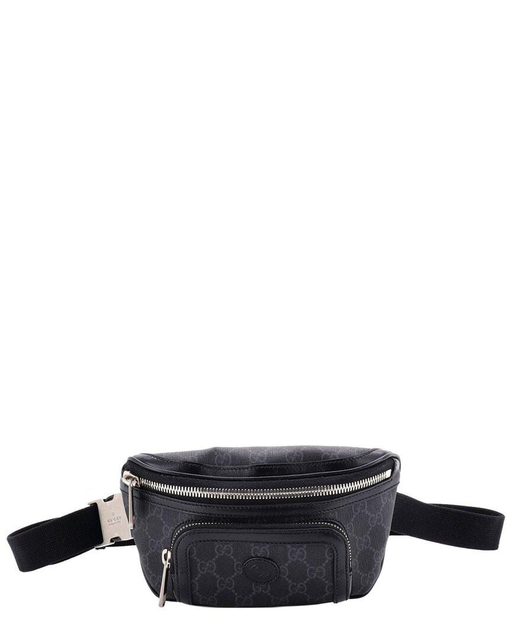 Gucci White Gg Coated Canvas Interlocking G Patch Belt Bag Large (Authentic Pre-Loved)