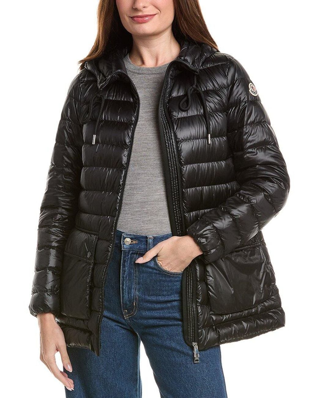 Moncler Black Jasmin Hooded Short Down Jacket